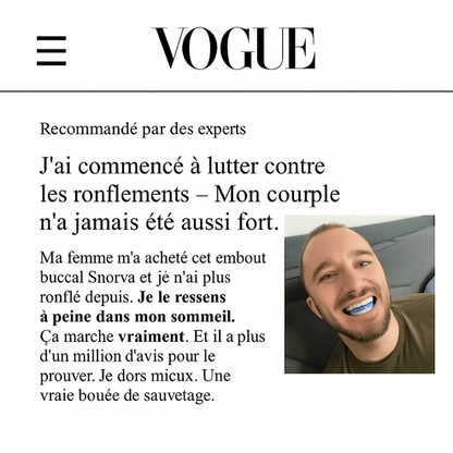 Snorva – Embout buccal anti-ronflement discret et confortable