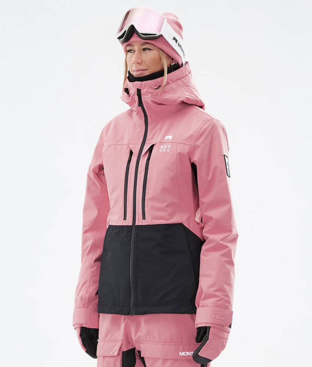 Moss W Damen-Skijacke – Pink / Schwarz